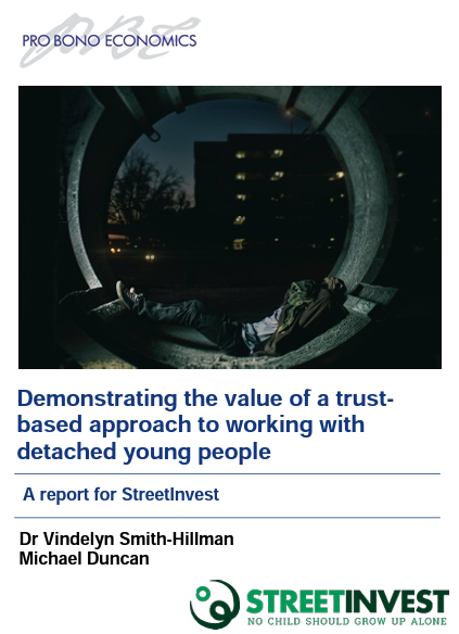 Front cover of the report: Demonstrating the value of a trust-based approach to working with detached young people